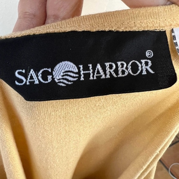 Sag Harbor Yellow Midi Dress with Floral Accents - Picture 6 of 6